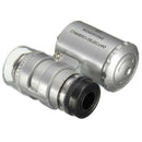60x Pocket Magnifying Glass Microscope Loupe Loop Magnifier Jewelry LED Light YM