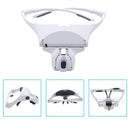 Headband Magnifier Lighted Glass Optivisor w/ 5 Lens for Hobby Repair Read XOM