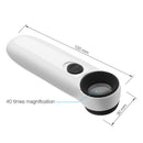 40X Magnifying Magnifier Glass Jeweler Eye Jewelry Loupe Loop with 2 LED WFA