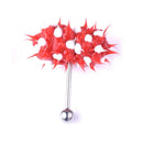2Pcs Massage Tongue Ring Stud Body Piercing Barbell Magic Stainless Steel QSY