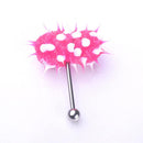 2Pcs Massage Tongue Ring Stud Body Piercing Barbell Magic Stainless Steel QSY