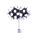 2Pcs Massage Tongue Ring Stud Body Piercing Barbell Magic Stainless Steel QSY
