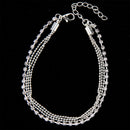 Casual Chain Women Crystal Drill Multi-layer Bracelet Anklet Women's Jewelr *2 q