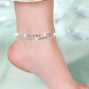 Casual Chain Women Crystal Drill Multi-layer Bracelet Anklet Women's Jewelr *2 q