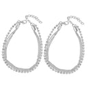 Casual Chain Women Crystal Drill Multi-layer Bracelet Anklet Women's Jewelr *2 q