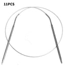 11 X 80cm Stainless Steel Circular Knitting Needles Craft sweater needle UVC