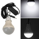 USB 5W 10 LED Energy Saving Bulb Light Camping Home Night Lamp Hook Switch Wf