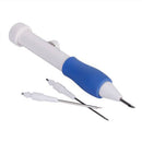 Stitching Pen Punch Tool Embroidery Needle Threader Tool for DIY Sewing AED