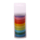 20x Writable Rolls Paper Washi Masking Tape Rainbow Colours Sticky Adhesi YFQ