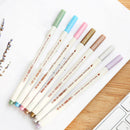 10pcs/set Metallic Markers Glitter Paint Pen Calligraphy Brush Pens for DI IJG