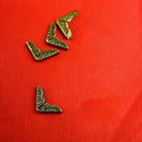 100PCS Metal Book Corner Scrapbooking Protectors Albums Folder File Bronze FVG