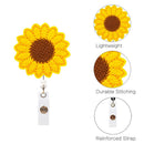 Sunflower Retractable Reel Recoil ID Badge Lanyard Name Tag Key Holder Belt fds
