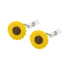 Sunflower Retractable Reel Recoil ID Badge Lanyard Name Tag Key Holder Belt fds