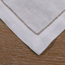 1pc White Linen/Cotton Hemstitched Cocktail Napkins Cloth Coaste good quality CY