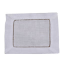 1pc White Linen/Cotton Hemstitched Cocktail Napkins Cloth Coaste good quality CY
