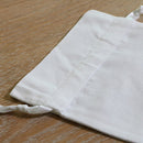 2x Small White Drawstring Gift Bag Cotton Cloth Jewelry Pouch Wedding Embr LQR