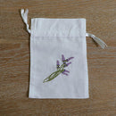 2x Small White Drawstring Gift Bag Cotton Cloth Jewelry Pouch Wedding Embr LQR