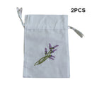 2x Small White Drawstring Gift Bag Cotton Cloth Jewelry Pouch Wedding Embr LQR