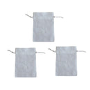 3x Small White Drawstring Gift Bag Cotton Cloth Jewelry Pouch Wedding Embr CGY
