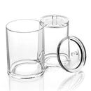 Clear Round Container Cosmetic Makeup Cotton Pad Organizer Jewelry Hold LHF