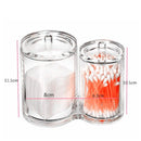 Clear Round Container Cosmetic Makeup Cotton Pad Organizer Jewelry Hold LHF