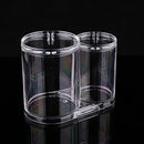 Clear Round Container Cosmetic Makeup Cotton Pad Organizer Jewelry Hold LHF