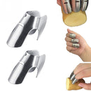 4pcs Finger Hand Protector Guard Stainless Steel Chop Slice Shield Kitche KGY