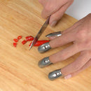 4pcs Finger Hand Protector Guard Stainless Steel Chop Slice Shield Kitche KGY