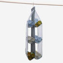 6 Pockets Hanging Clear Handbag Purse Storage Organizer Closet Space Saver Bag e