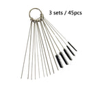 45pcs Airbrush Spray Nozzle Cleaning Repair Tool Kit Needle & Nylon Bru PDL JNM