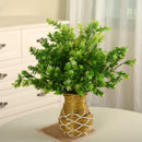12pcs 7 Fork Water Grass Eucalyptus Plastic Artificial Plants Green Grass Flow