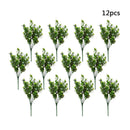 12pcs 7 Fork Water Grass Eucalyptus Plastic Artificial Plants Green Grass Flow