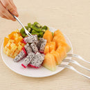 5X Stainless Steel Fruit Fork Two Teeth Prong Fork Dessert Cake Serving Flatware