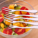 Stainless Steel Fruit Fork Two Teeth Prong Fork Dessert Cake Serving Flatw CYP