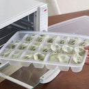 2pcs 21 Grid Fresh-keeping Plastic Storage Box Single Layer Dumpling Sushi YHJ