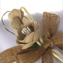 Cotton Linen Bowknot Ring Bearer Pillow Cushion Wedding Ceremony Party Decor