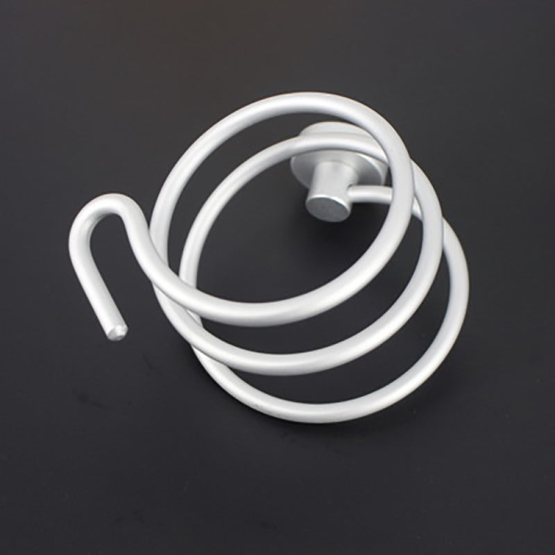 Wall Mounted Hair Dryer Holder Rack Space Aluminum Bathroom Stand Shelf S ZVS