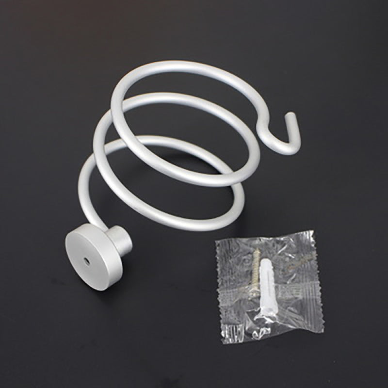 Wall Mounted Hair Dryer Holder Rack Space Aluminum Bathroom Stand Shelf DJL