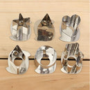 7pcs Stainless Steel Biscuit Pastry Cookie Cutter Cake Decor Baking Mould