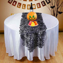 Halloween Spider Web Table Runner Black Lace Tablecloth Cover Party Tab GKM