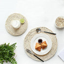 4pcs Dining Table Round Placemats Natural Corn Peel Woven Place Mats Ant ZPC