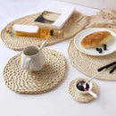 4pcs Dining Table Round Placemats Natural Corn Peel Woven Place Mats Ant ZPC