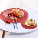 4pcs Round Cotton Weave Placemat Dining Table Mat Disc Pads Insulation Bo WUE