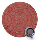 4pcs Round Cotton Weave Placemat Dining Table Mat Disc Pads Insulation Bo WUE