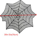 30" Halloween Octagon Creepy Spiderweb Table Runner Tablecloth Party Props h hg