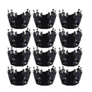 36pcs Black Halloween Hollow Cake Paper Cup Liners Baking Cupcake Wrappers CVF