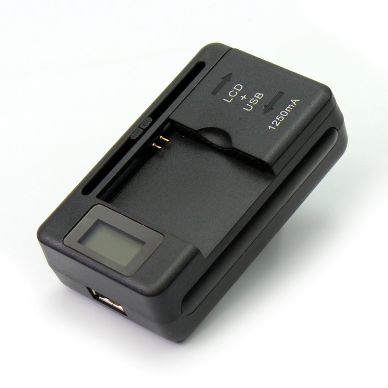 Universal Wall LCD Indicator Travel Battery Charger For Cell Mobile Phone Black