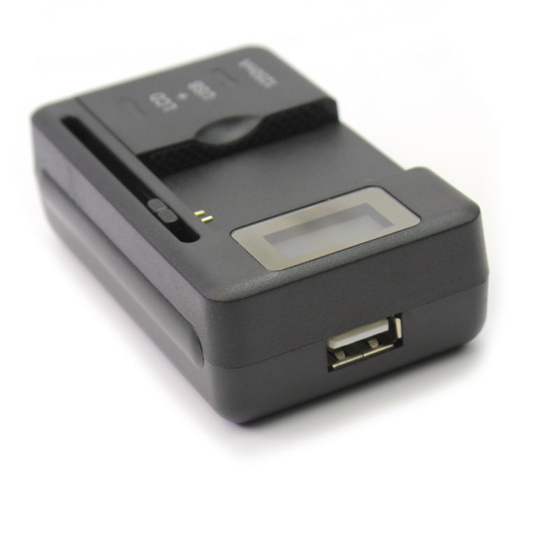 Universal Wall LCD Indicator Travel Battery Charger For Cell Mobile Phone Black
