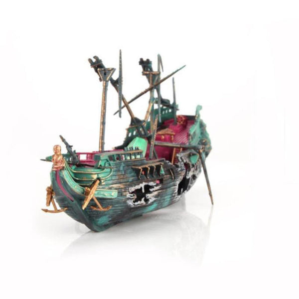 Large Wreck Boat Sunk Ship Destroyer Aquarium Ornament Fish Tank Cave Decor wqd