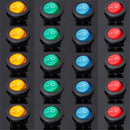 20pcs 12V LED Dot Light Car Auto Boat Round Rocker ON/OFF Toggle SPST  LCY KAK